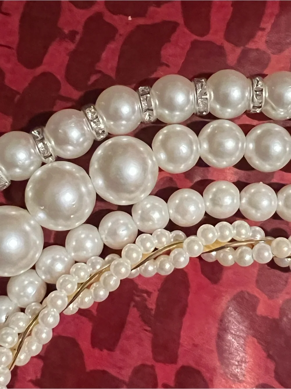 NEW Pearl Beaded Kids Headband Set - White Faux Pearl Girls Hair Accessories
